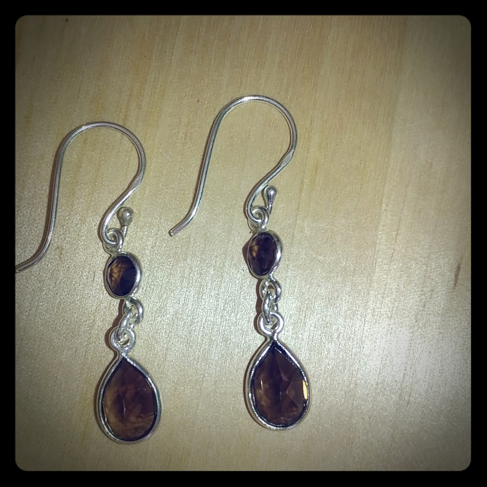 Smoky Quartz Drop Earrings